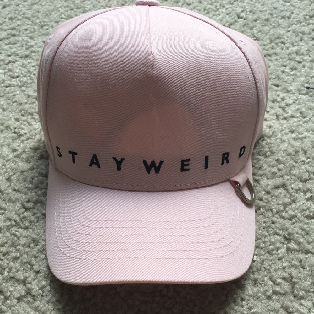 Wayward stay weird buckle curved bill hat